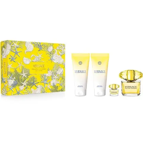 Versace Yellow Diamond (L) Set EDT 90ml + Duschgel 100ml + Bodylotion 100ml + EDT 5ml Mini