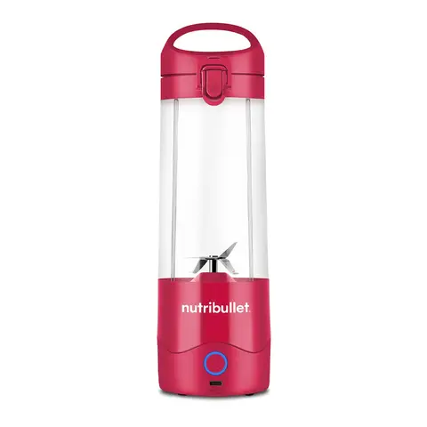 nutribullet Portable Blender - Magenta, 475ml Cup, Powerful Extractor Blade, To-Go Lid, USB-C Charging Cable, 15+ Blending Cycles