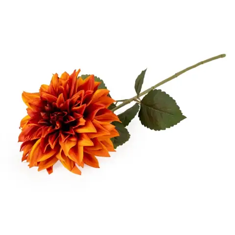 Candlelight Artificial Dahlia Flower Stem Orange 74cm