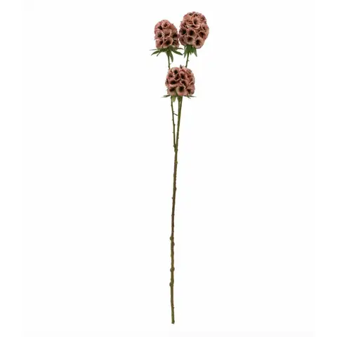 Candlelight Artificial Scabiosa Stellata Flower Stem Pink 61cm