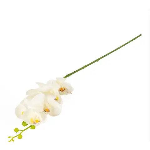 Candlelight Artificial Orchid Flower Stem White 86cm