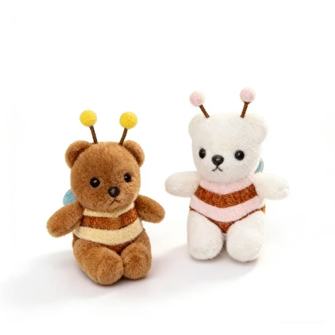 Terramus Pendentif porte-clés ourson abeille XLP00923 - 12 cm - 20 modèles (modèle expédié aléatoirement)