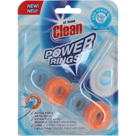 At Home Clean Toiletblok - Power Rings Aqua 40 g