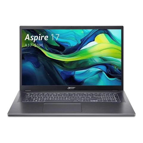 Acer Aspire 17 (A17-51M-52U3) / 17,3" Full HD IPS Display/Intel Core 5 Prozessor 120U / 16 GB LPDDR5 RAM / 512 GB SSD/Intel Grafik / Windows 11 Home/Stahlgrau