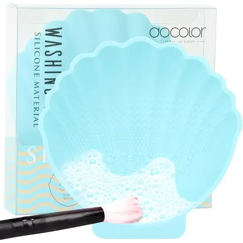 docolor Blue Shell Makeup Brush Cleaning Mat