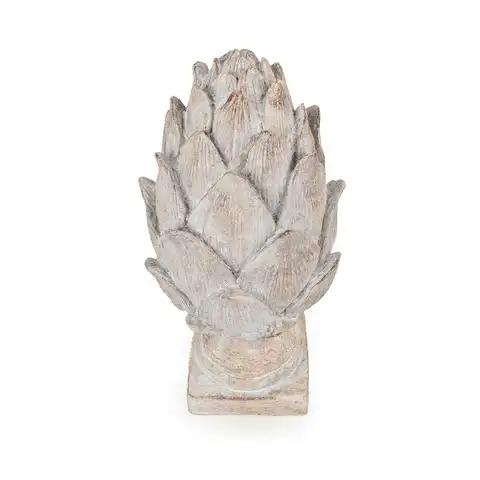 Candlelight Sculpture Artichoke Washed Grey H:22.5cm