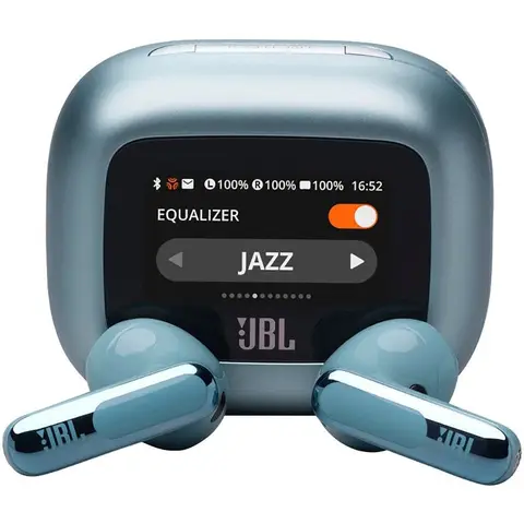 JBL LIVE FLEX 3 – True Wireless Ohrhörer mit Geräuschunterdrückung, kabelloses Aufladen, Smart-Case, blau