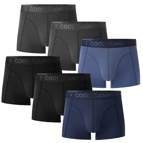 BAMBOO COOL Bamboo Boxers Mens Anti Chafing Underwear Men Boxer Shorts Breathable Pants Trunks XL (6 Pack)