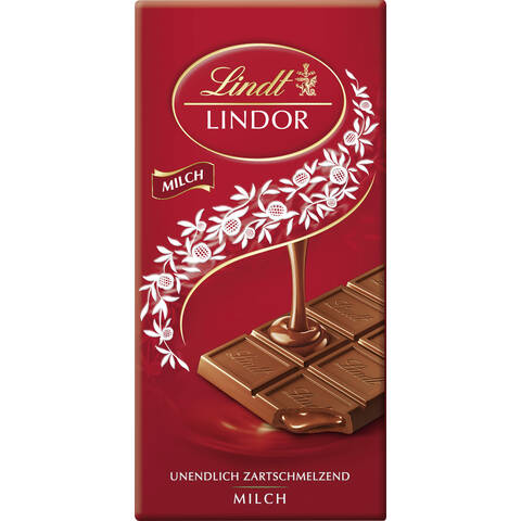 Lindt LINDOR Milchschokolade tafel, 100 g
