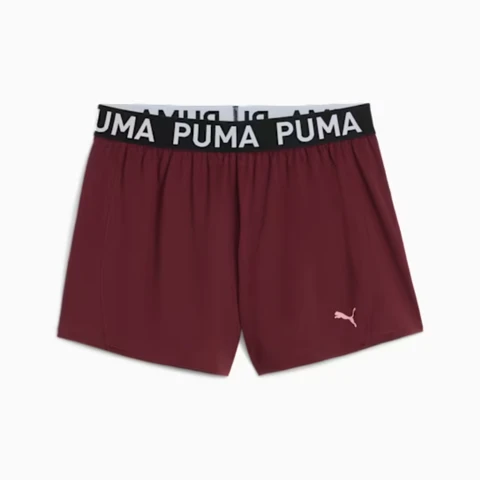 Puma Women's Strong Knit Shorts 3" - Ruby Shimmer