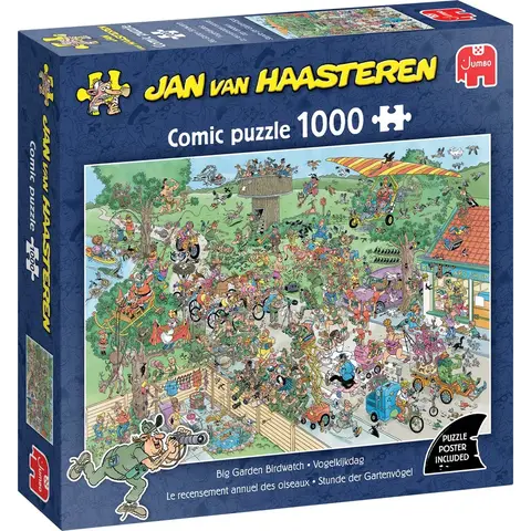 Jan Van Haasteren Grote Tuin Vogelspotten Puzzel - 1000 stuks, JUM00340