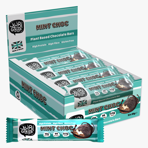 YuBi Bar Protein Nutrition Bar Protein Bars Mint Chocolate Flavour - 12 x 35g