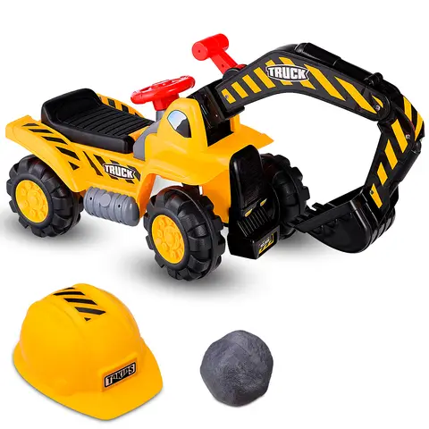 Pelle à chevaucher pour enfants avec casque de sécurité et blocs de jeu