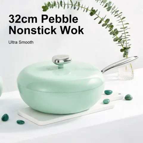 VELOSAN 32cm Cast Aluminium Wok with Lid