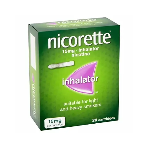 Nicorette 15mg Inhalator 20 Cartridges Quit Smoking Aid
