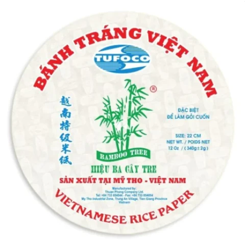 Bamboo Tree Rice Paper 22cm 340g 越南春卷米纸