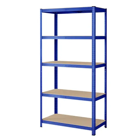 SONGMICSHOME  5-Tier Shelving Unit, Steel Shelving Unit for Storage, Tool-Free Assembly, for Garage, Shed, Load Capacity 600 kg, 50 x 100 x 200 cm, Blue