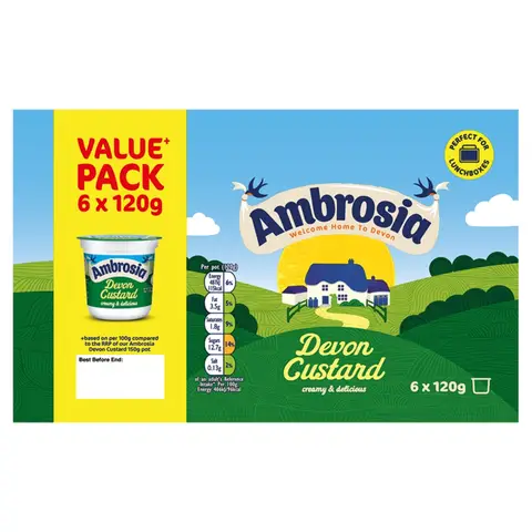 Ambrosia Devon Custard 6x120g