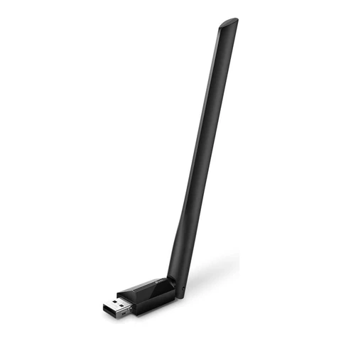 TP-LINK Archer T2U Plus AC600 USB-WLAN-Adapter, Dual-Band, High-Gain-Antenne, 433 Mbit/s 5 GHz / 200 Mbit/s 2,4 GHz, für PC & Laptop, Schwarz