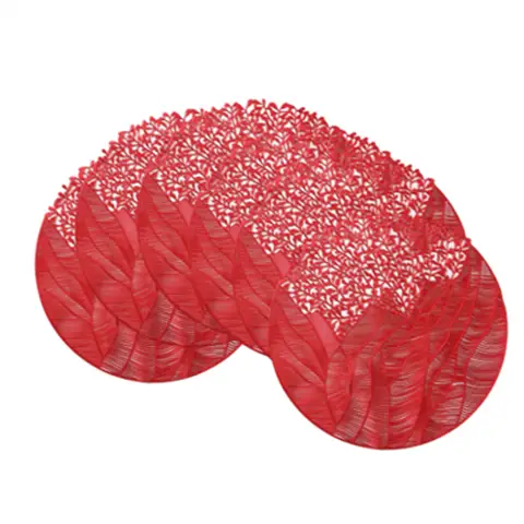 Lot de 6 sets de table en PVC - Rouge