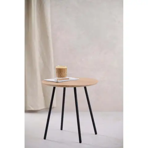Moderner Beistelltisch mit schwarzen Metallbeinen (40 x 40 cm)