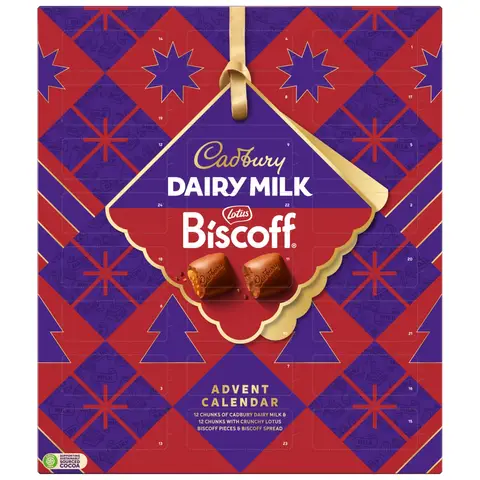 Cadbury Dairy Milk Biscoff Chunk Advent Calendar 236g
