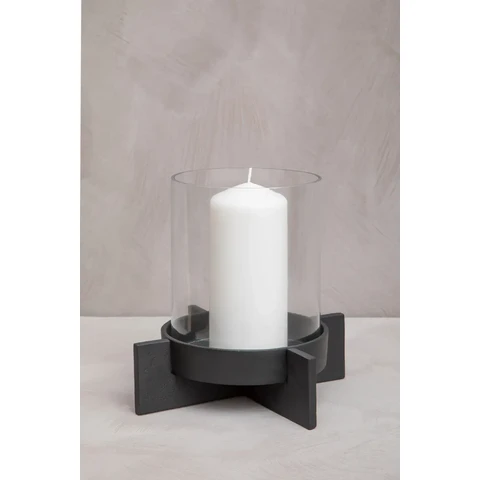 Fifty Five South Candle Holder Hapax Black/Glass Large