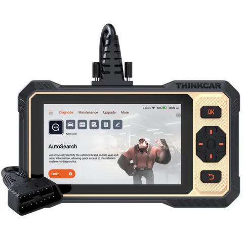 THINKCAR ThinkScan 662 OBD2 Diagnostic Tool Car with 12 Reset Functions + 4 System Diagnostics (ECM/TCM/SRS/ABS), Car Diagnostic Tool for Active Testing, CANFD Protocol, Free Updates