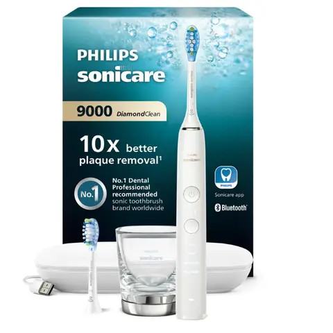 Philips Sonicare DiamondClean 9000 Series- Elektrische Tandenborstel - Oplaadglas - Wit - HX9913/17