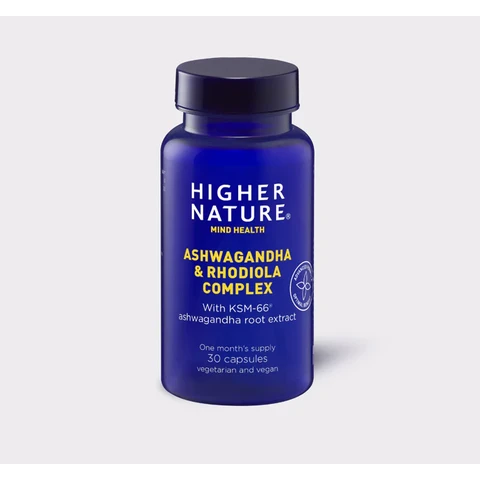 Higher Nature Ashwagandha & Rhodiola Complex Stress Support Capsules - 30 Capsules