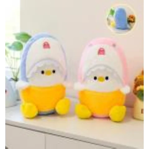 Peluche poussin déguisé en requin - 26 cm