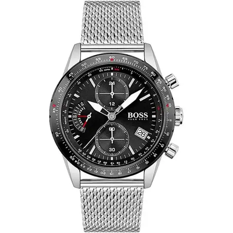 Boss 1513886 Pilot Edition Stainless Steel Men's Chronograph Quartz Watch