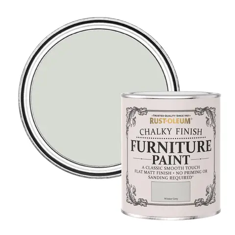 RUST-OLEUM CHALKY FURNITURE PAINT WINTER GREY 750ML