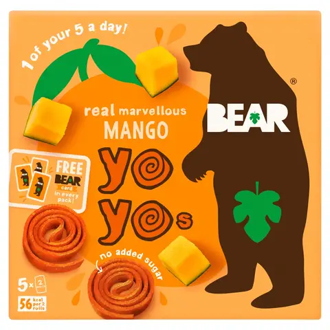 Bear Mango Pure Fruit Yo Yos 5 x 20g