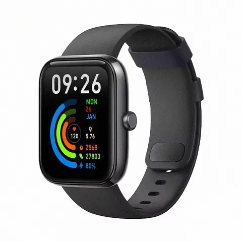 VoxorAI Q29 Black Touchscreen Smartwatch measures heart rate, sleep, blood pressure, blood oxygen, and body temperature. It is IP67 waterproof, has a 30-day standby time, supports 13 languages, and offers multiple sports modes. It is compatible with iPhone and Android.
