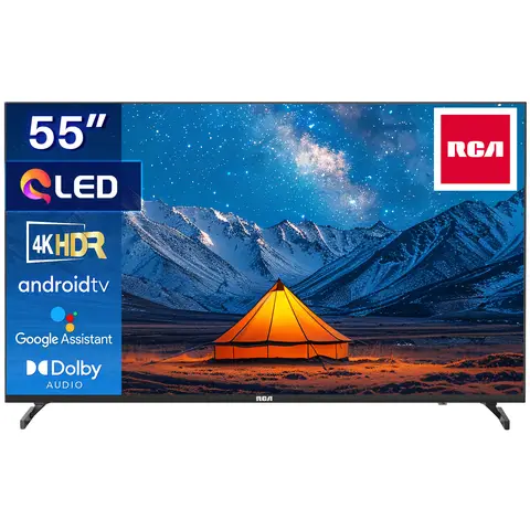 RCA Smart TV 55 Inch (139 cm) QLED 4K UHD TV HDR HLG Android TV APP Store Triple Tuner WiFi Bluetooth HDMI USB