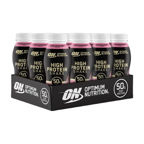 Optimum Nutrition eiwitrijke shake aardbei 500 ml (12 flessen)