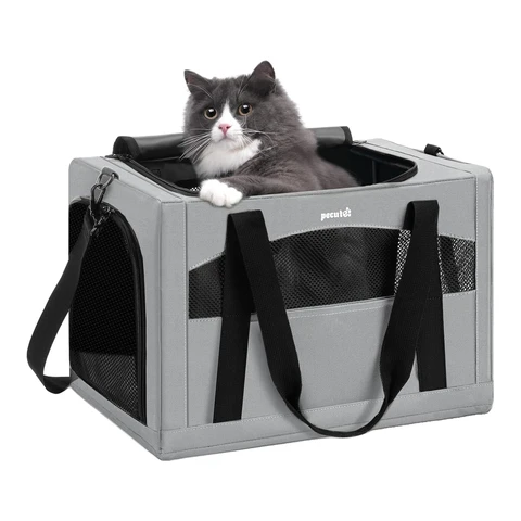 PECUTE Built-in Frame Series Sac de voyage pour animal de compagnie - Gris
