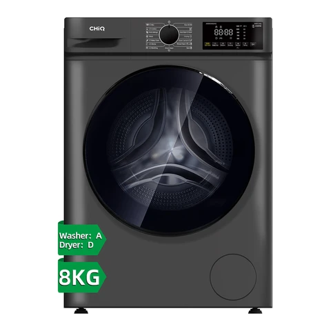 CHiQ JKW85882HG 8kg/5kg Freestanding Washer Dryer - 1400 Spin - Dark Graphite Grey - A/D Rated