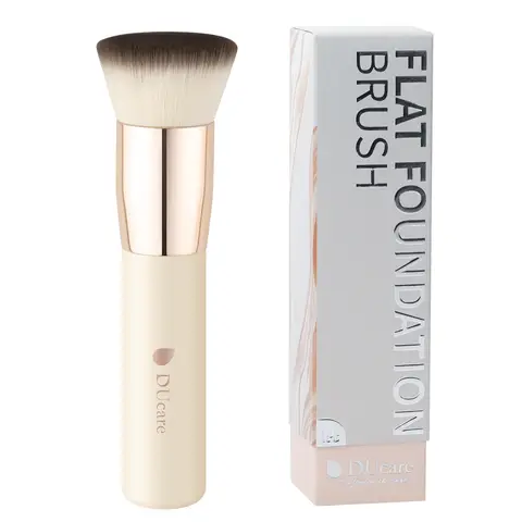 DUcare Single Flat Foundation Brush - Upgraded Vintage White