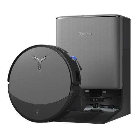 ECOVACS DEEBOT T90 PRO OMNI Saug- & Wischroboter (Schwarz) mit All-in-One OMNI-Station, bis zu 30.000 Pa Saugkraft, OZMO ROLLER 3.0 selbstreinigendes Wischen, ZeroTangle 4.0 Anti-Tangle, AIVI 3D 4.0 intelligente Navigation, TruePass 4WD für Rand-zu-Rand-Abdeckung