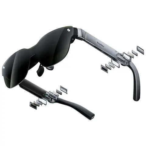 RayNeo Air 3s AR/XR Glasses - 201" 120Hz FHD HueView Display, Portable AR Video Eyewear Gaming Glasses for iPhone 16/15, Android, Mac, Switch, PS5, Steam Deck - Next-Gen Wearable Theater