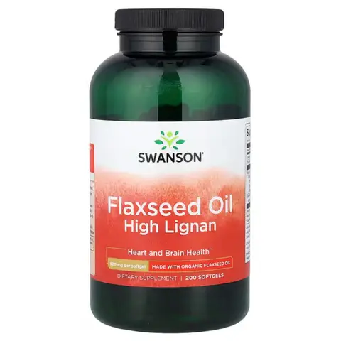 Swanson Flaxseed Oil Omega-3 Heart Health - 200 Softgels