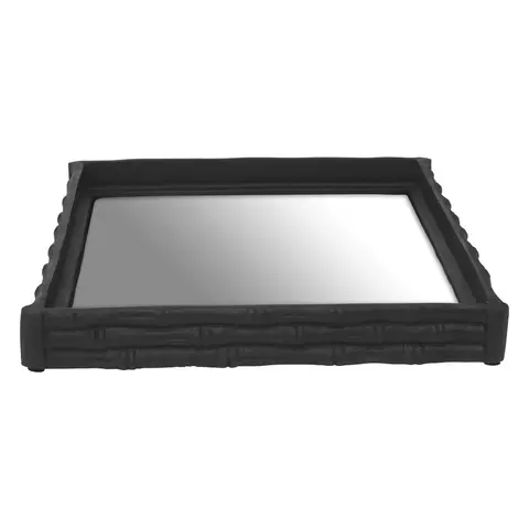 Interiors by Premier Decorative Tray Hiba Bamboo Black