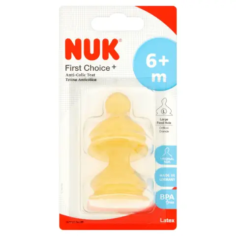 Nuk First Choice + Latex Teat Size 2 Large hole