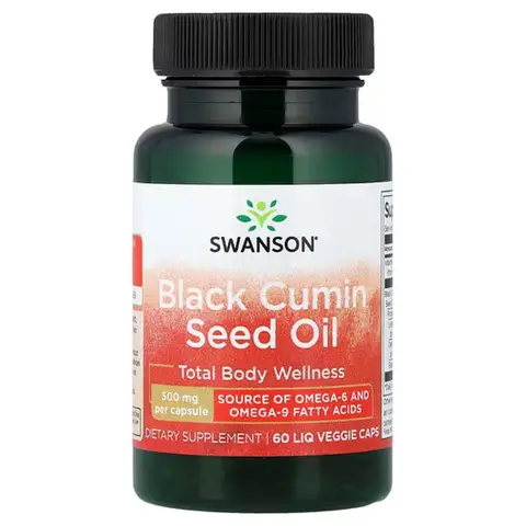 Swanson Black Cumin Seed Oil Immune 500mg - 60 Vegan Capsules
