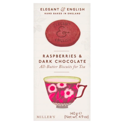 Elegant & English - Raspberries & Dark Chocolate  - 6 x 140g