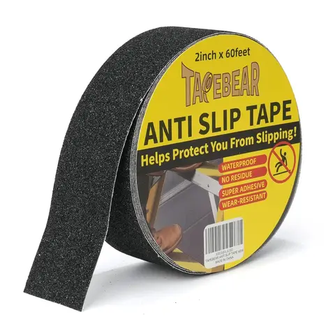 TAPEBEAR Grip Tape anti Slip Traction Tape 2 Inch x 60Ft, non Slip Tape Waterproof Heavy Duty Safety Tape for
Indoor Outdoor Steps Stairs Treads, Strong Grip