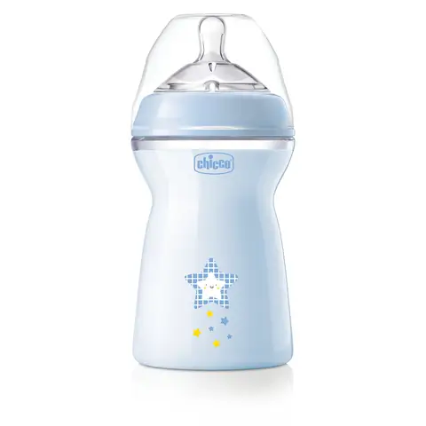 Chicco NaturalFeeling Baby Bottle 330 ml Fast Flow Light Blue