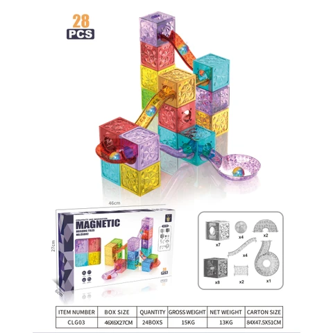 XINQIYUAN Bildungstoys magnetic tiles magnetspielzeug magnetkugeln kinder Qiyuan Bildungstoys Flache Magnetische Bausteinplättchen, 96 Stück